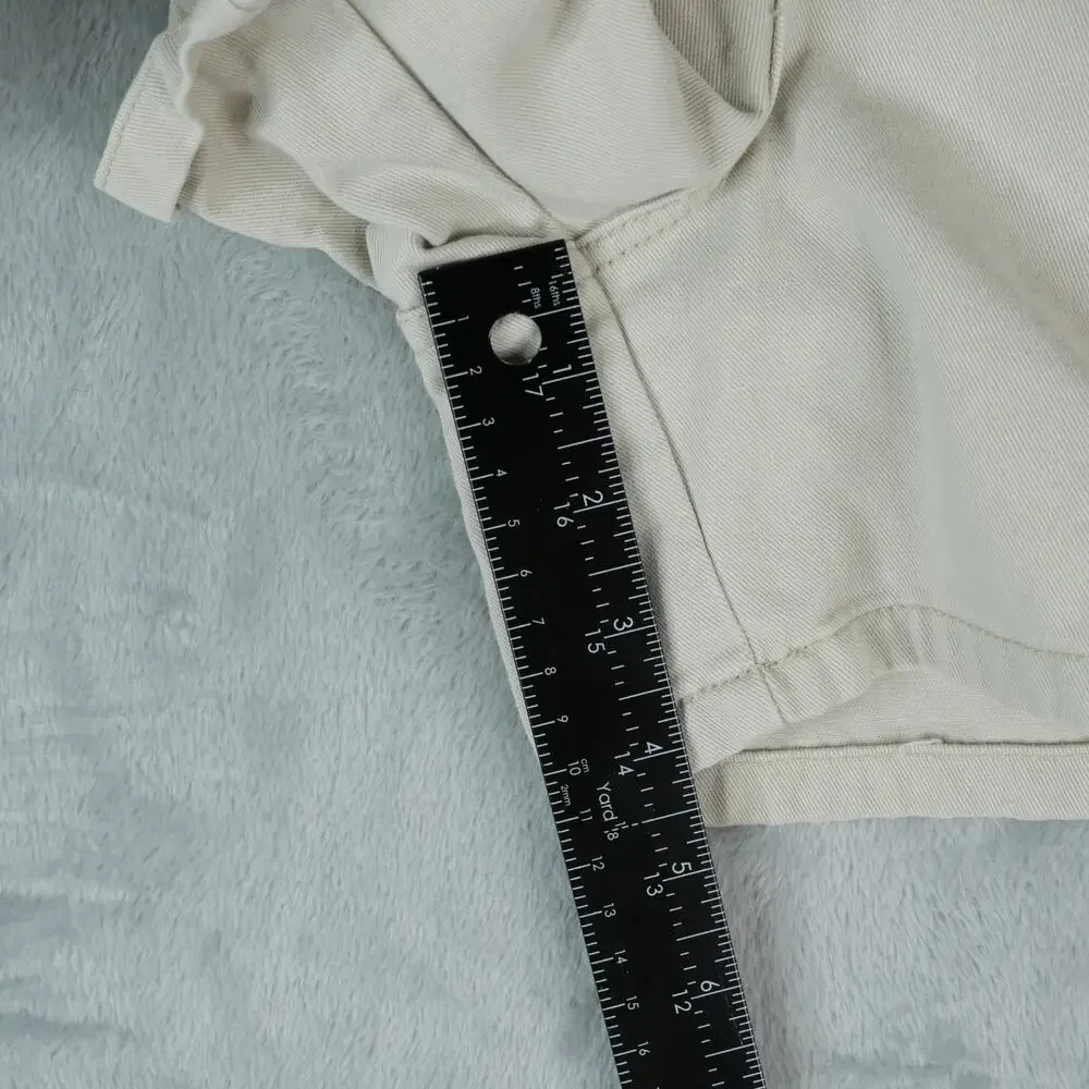 Lee Riveted Cargo Shorts Womens 10 Medium (29x4,5) Tan Cotton High Rise Mom‎